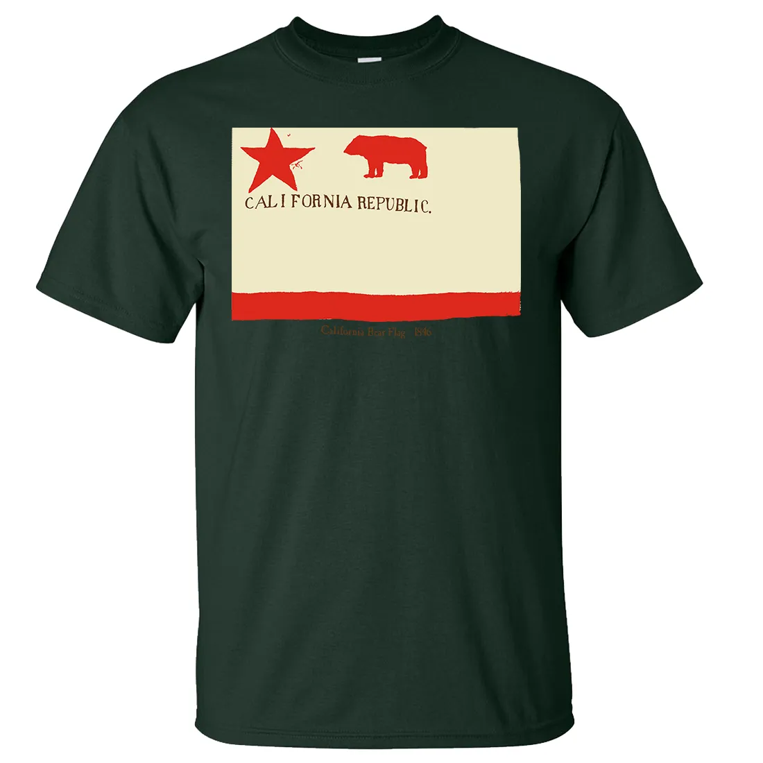 1846 California Republic State Flag T-shirt/tee