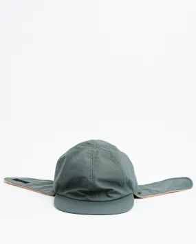 6 Panel Baseball Cap   Ear Flap, Char/Beige