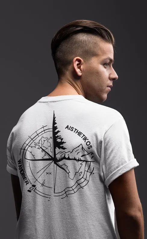 Aisthetikos Wanderer Compass T-shirt (Grey)