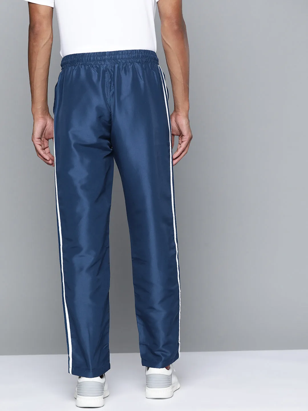 Alcis Men Blue and White Track Pants