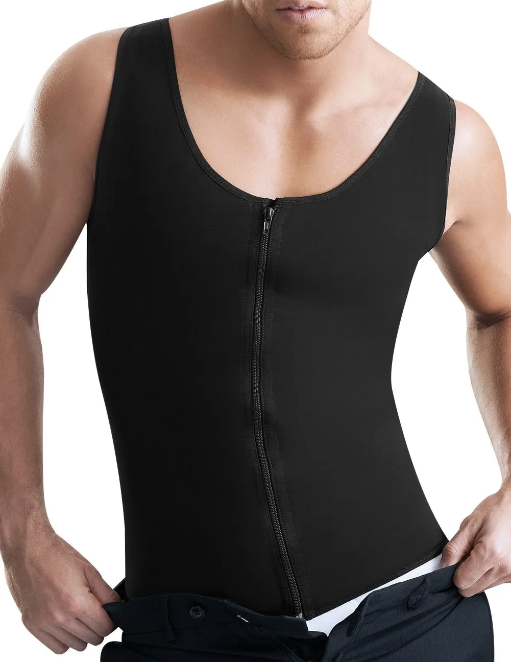 Ann Chery 2034 Latex Men Girdle Body Shaper Color Black