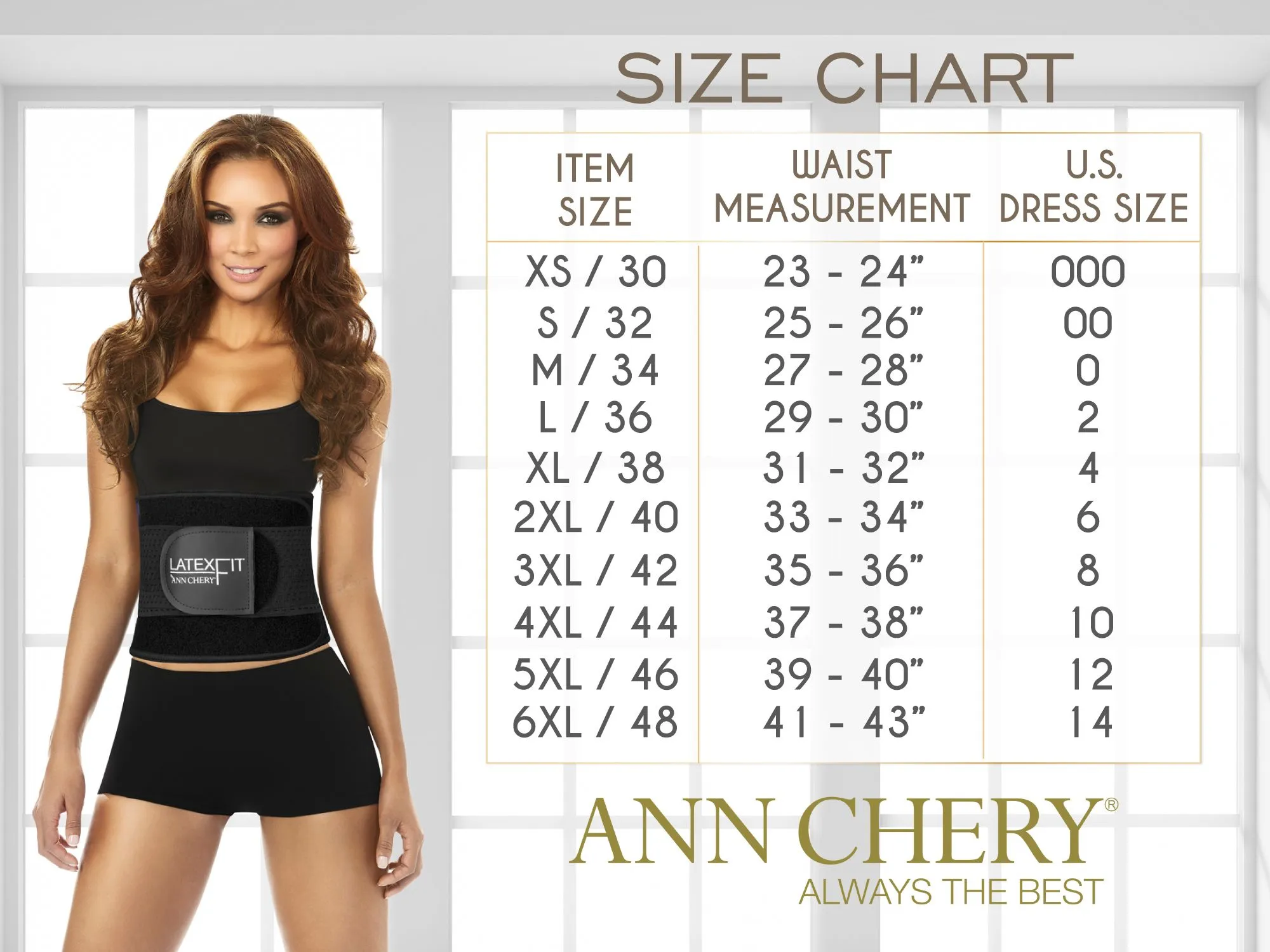 Ann Chery 2034 Latex Men Girdle Body Shaper Color Black