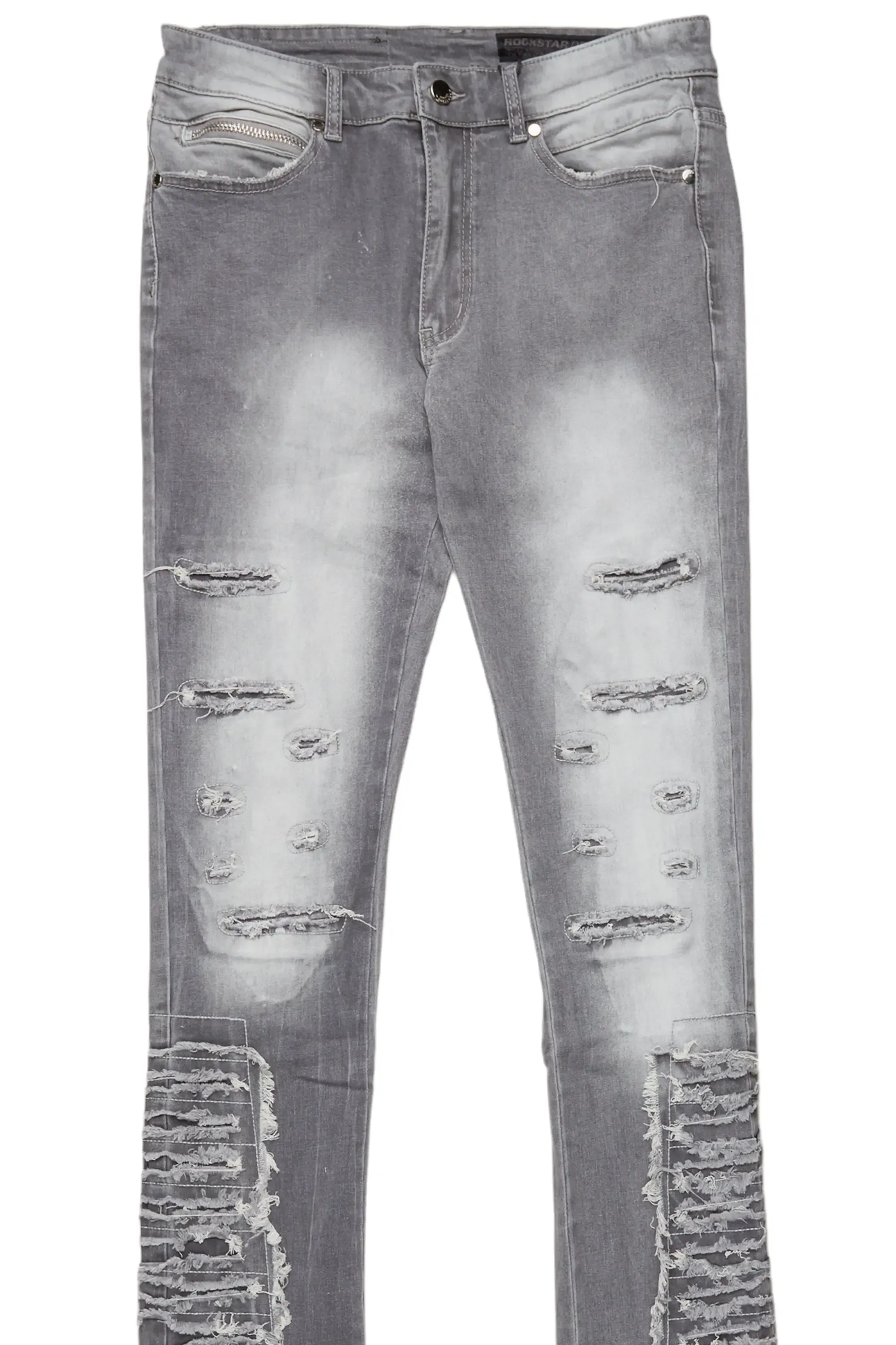 Argo Grey Super Stacked Flare Jean