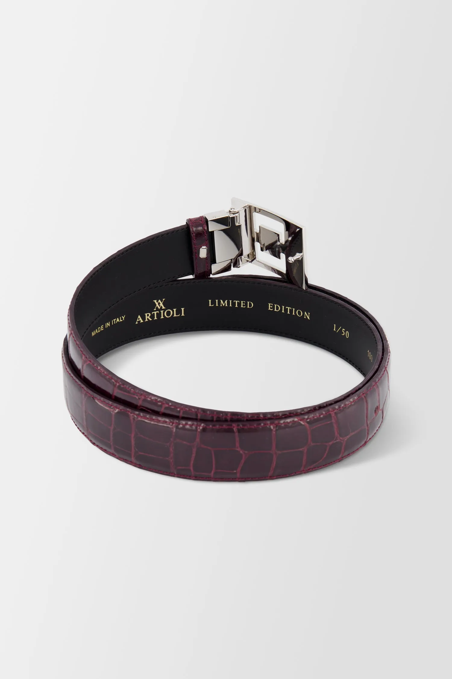 Artioli Bordeaux Alligator Belt