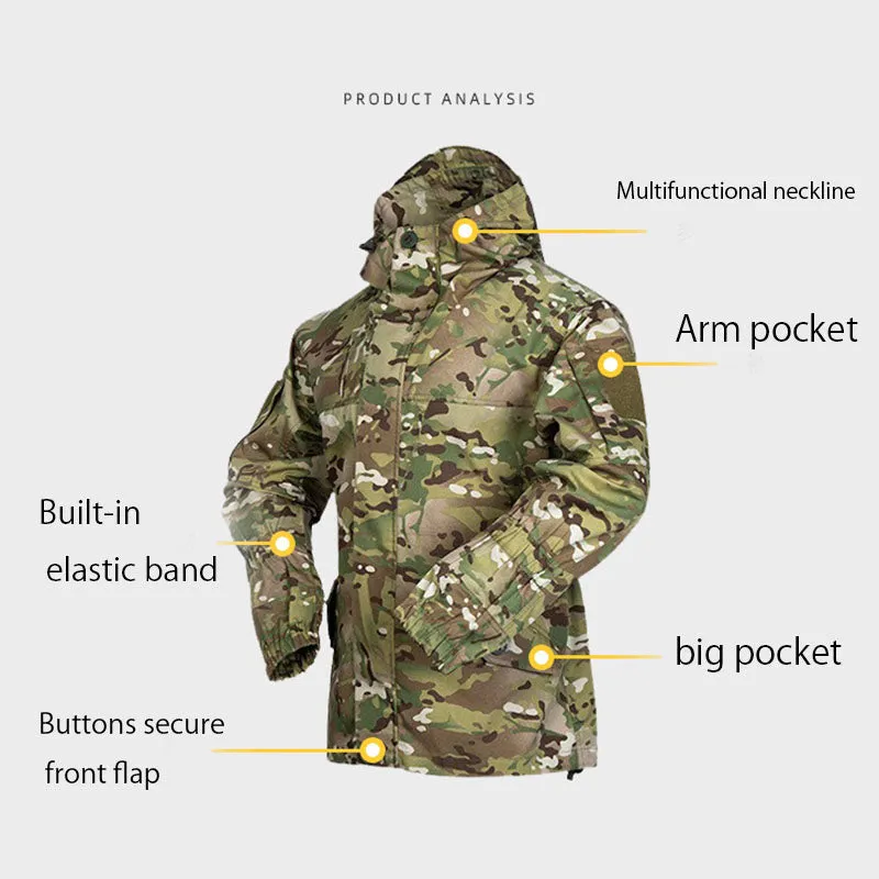 Big Pocket Jacket and Pants Tactical Suits for Training Combat Outdoor