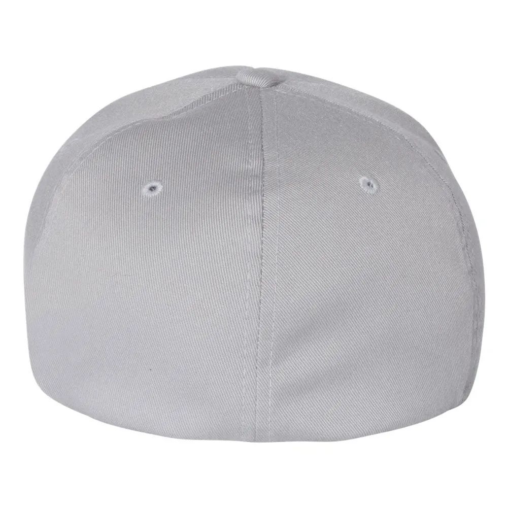 Black NASA Letter 6 Panel Mid Profile Flexfit Closed Back Twill Cap - From Small to 2XL Big Size