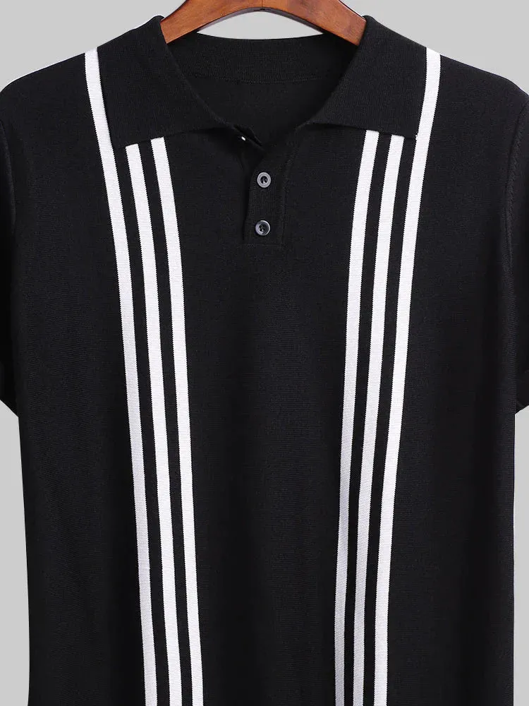 Black Stripe Polo Shirts