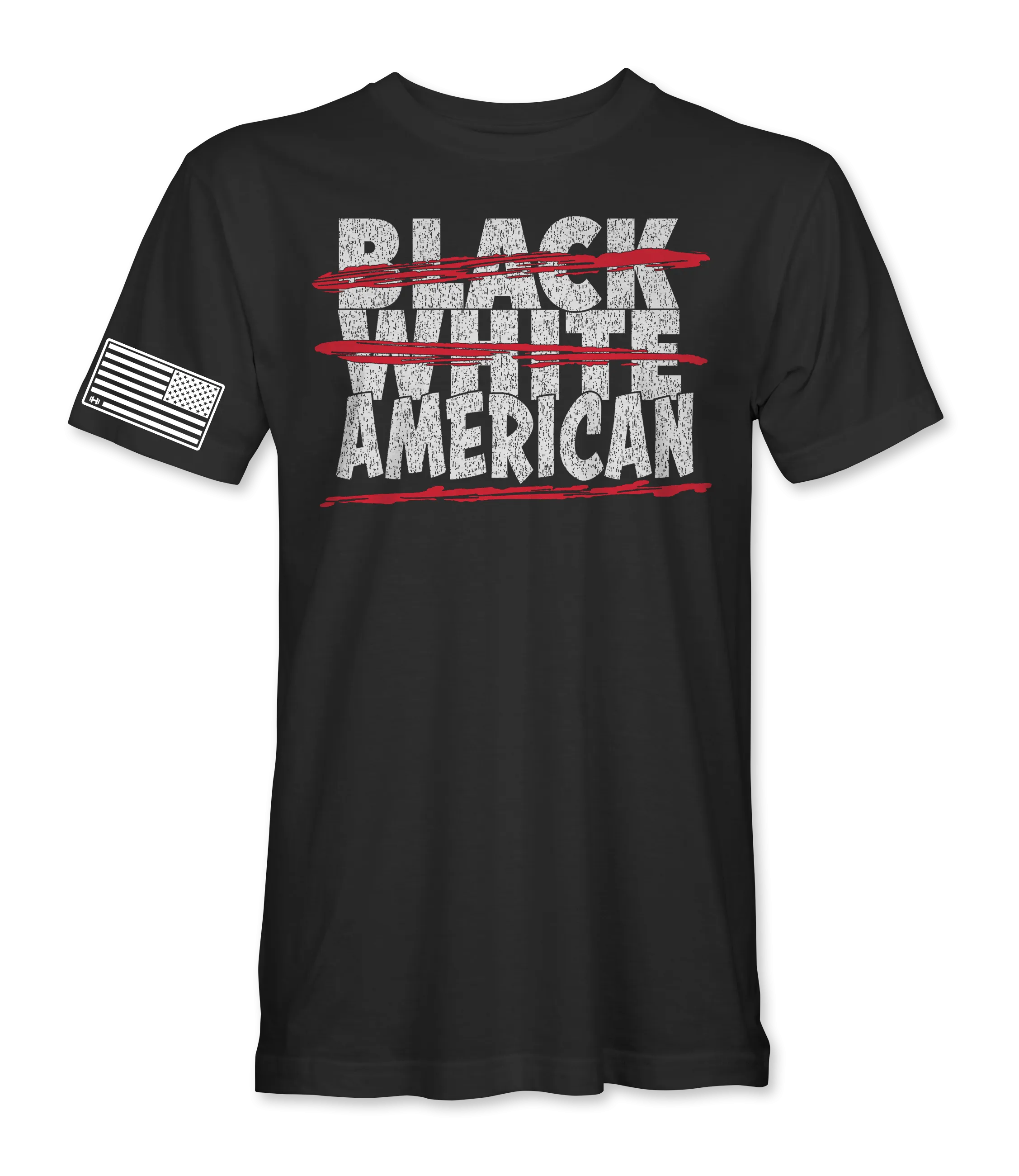 Black White American T-Shirt