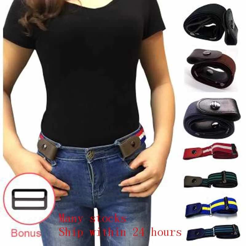 Buckle-Free Belt For Jean Pants,Dresses,No Buckle Stretch Elastic Belt