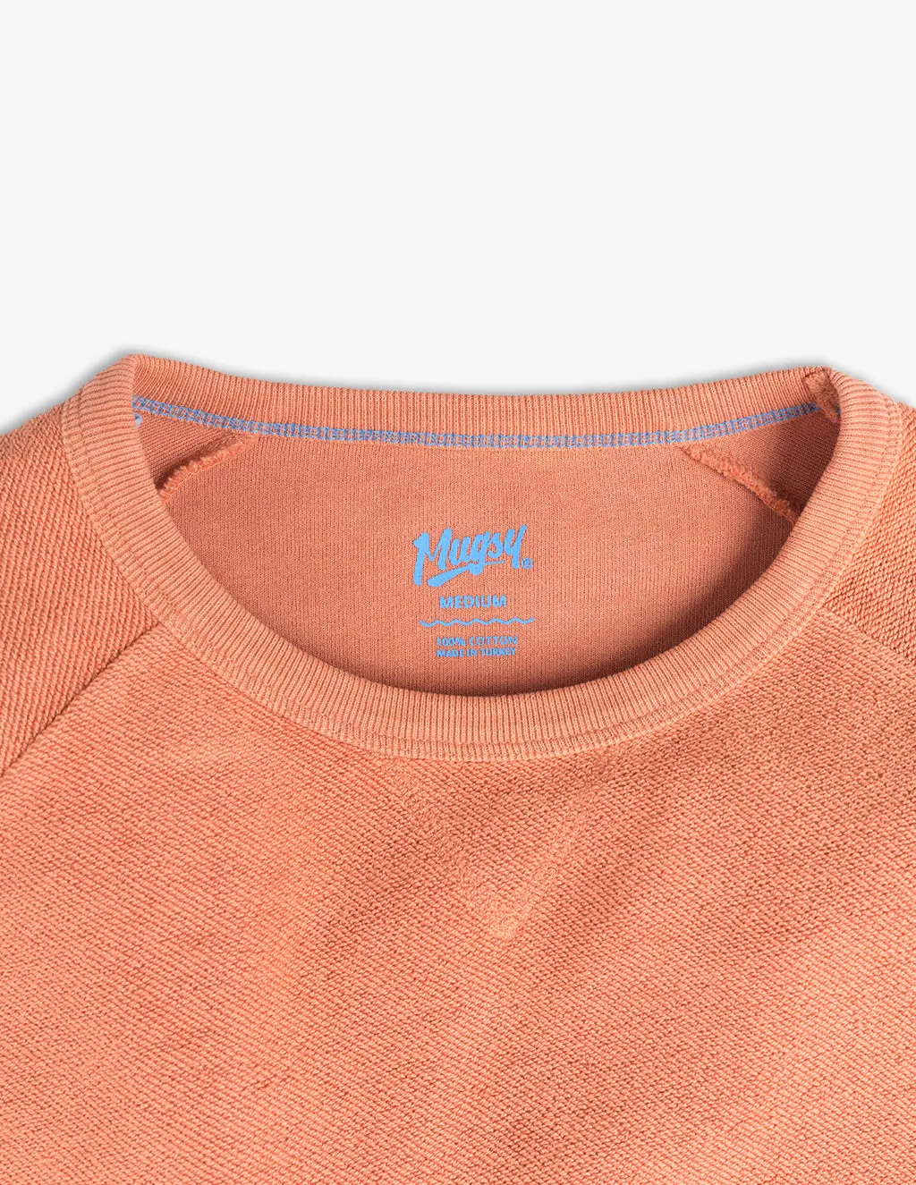 BURNT ORANGE TERRY KNIT CREW