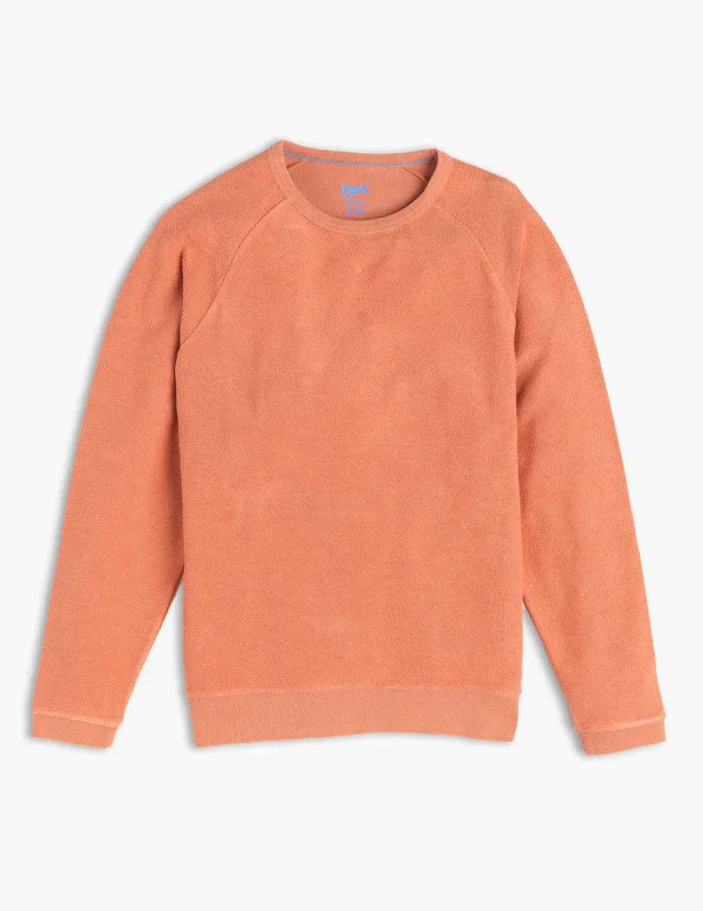 BURNT ORANGE TERRY KNIT CREW