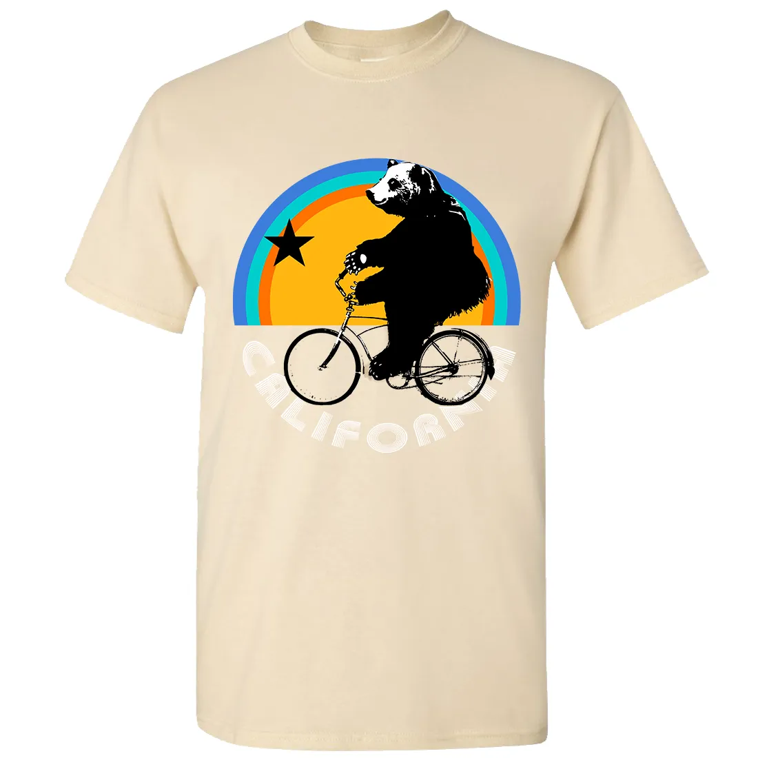 California Bear On Bike Asst Colors T-shirt/tee