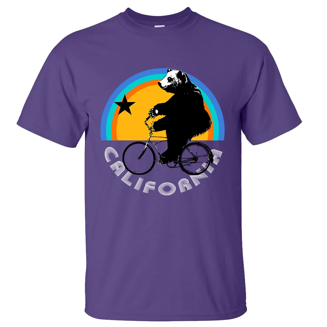 California Bear On Bike Asst Colors T-shirt/tee