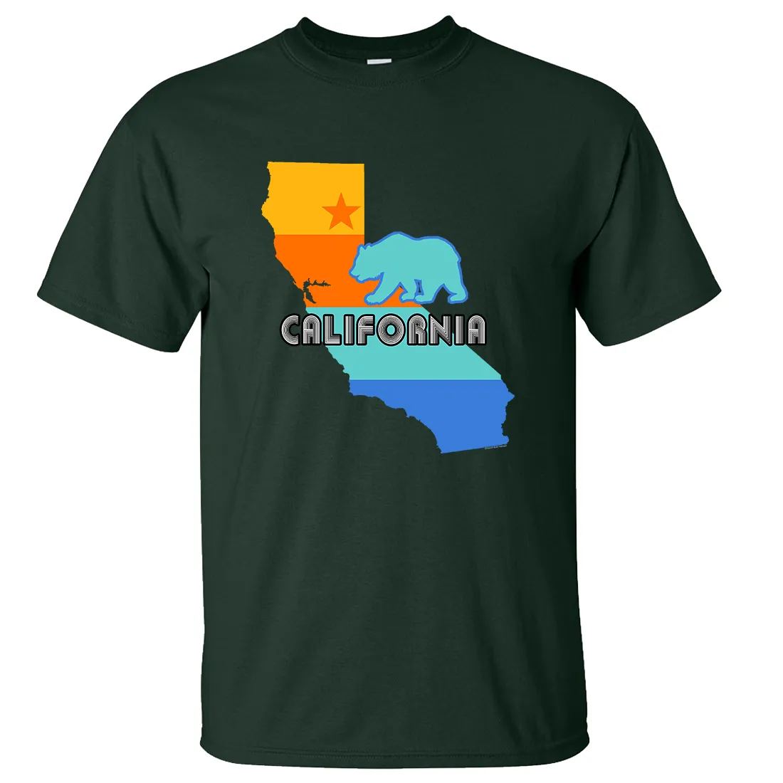 California Bear State Stripes Asst Colors T-shirt/tee