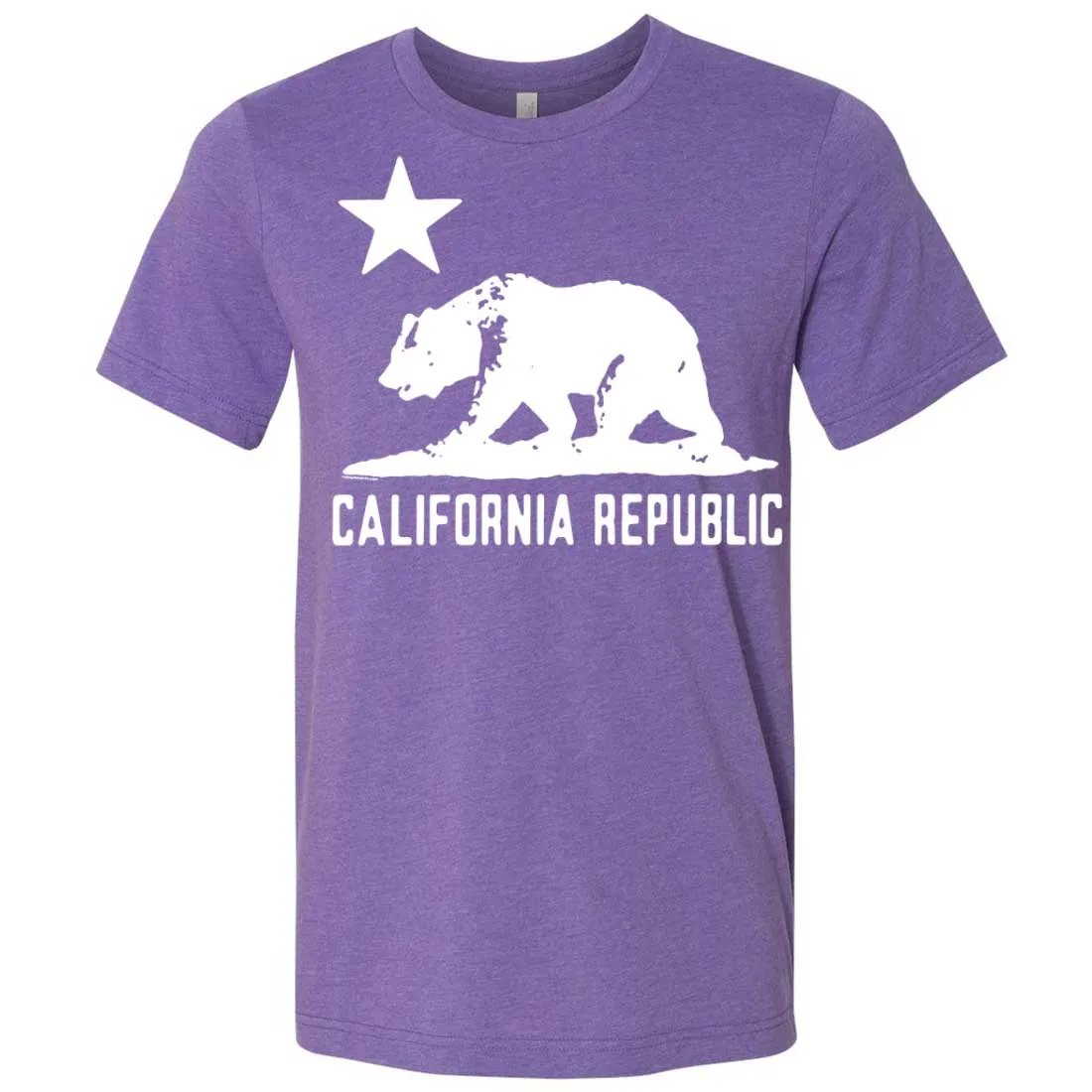 California Flag Oversize White Silhouette Asst Colors Mens Fitted T-Shirt/tee