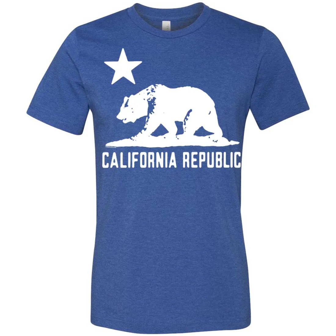 California Flag Oversize White Silhouette Asst Colors Mens Fitted T-Shirt/tee