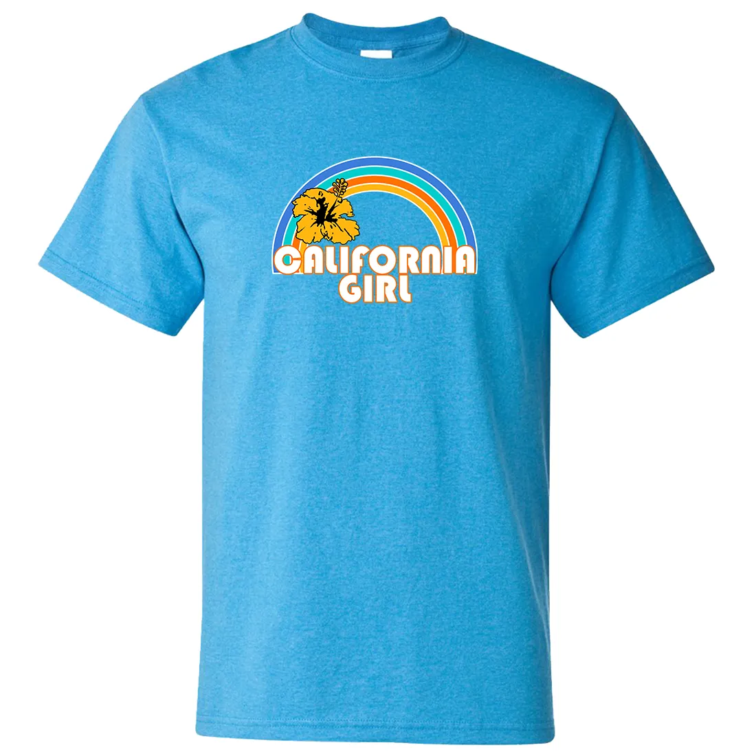 California Girl Rainbow Hibiscus Asst Colors T-shirt/tee