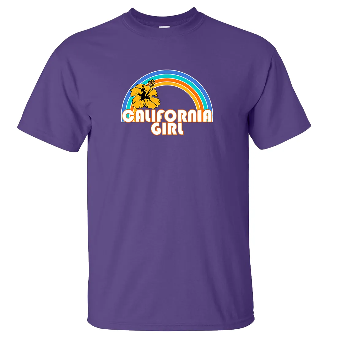 California Girl Rainbow Hibiscus Asst Colors T-shirt/tee