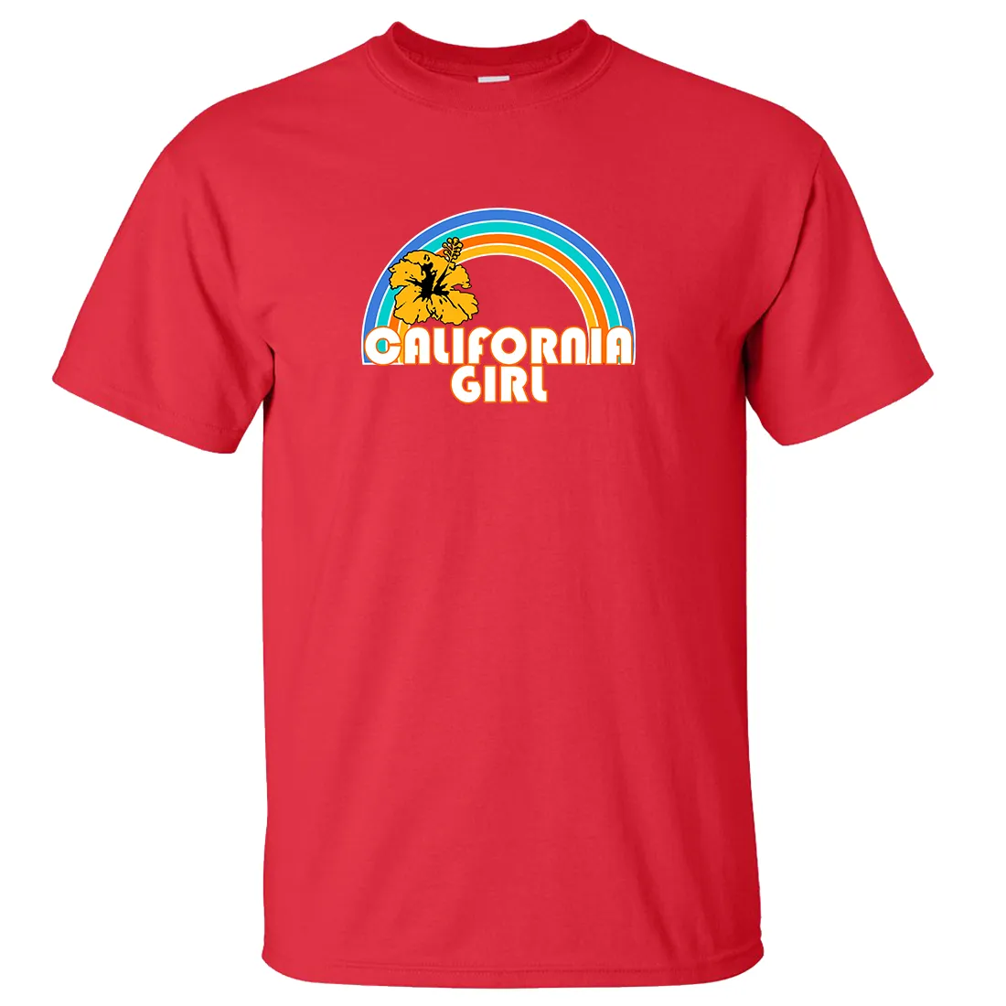 California Girl Rainbow Hibiscus Asst Colors T-shirt/tee