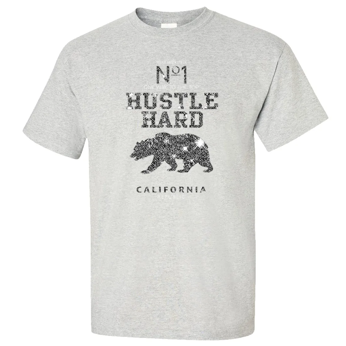 California Hustle Hard Sparkle Asst Colors T-shirt/tee