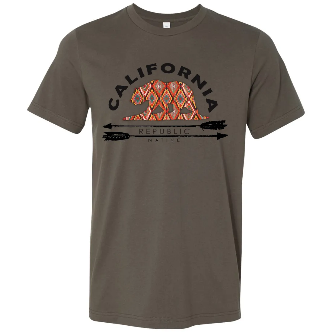 California Republic Native Asst Colors Mens Lightweight Fitted T-Shirt/tee