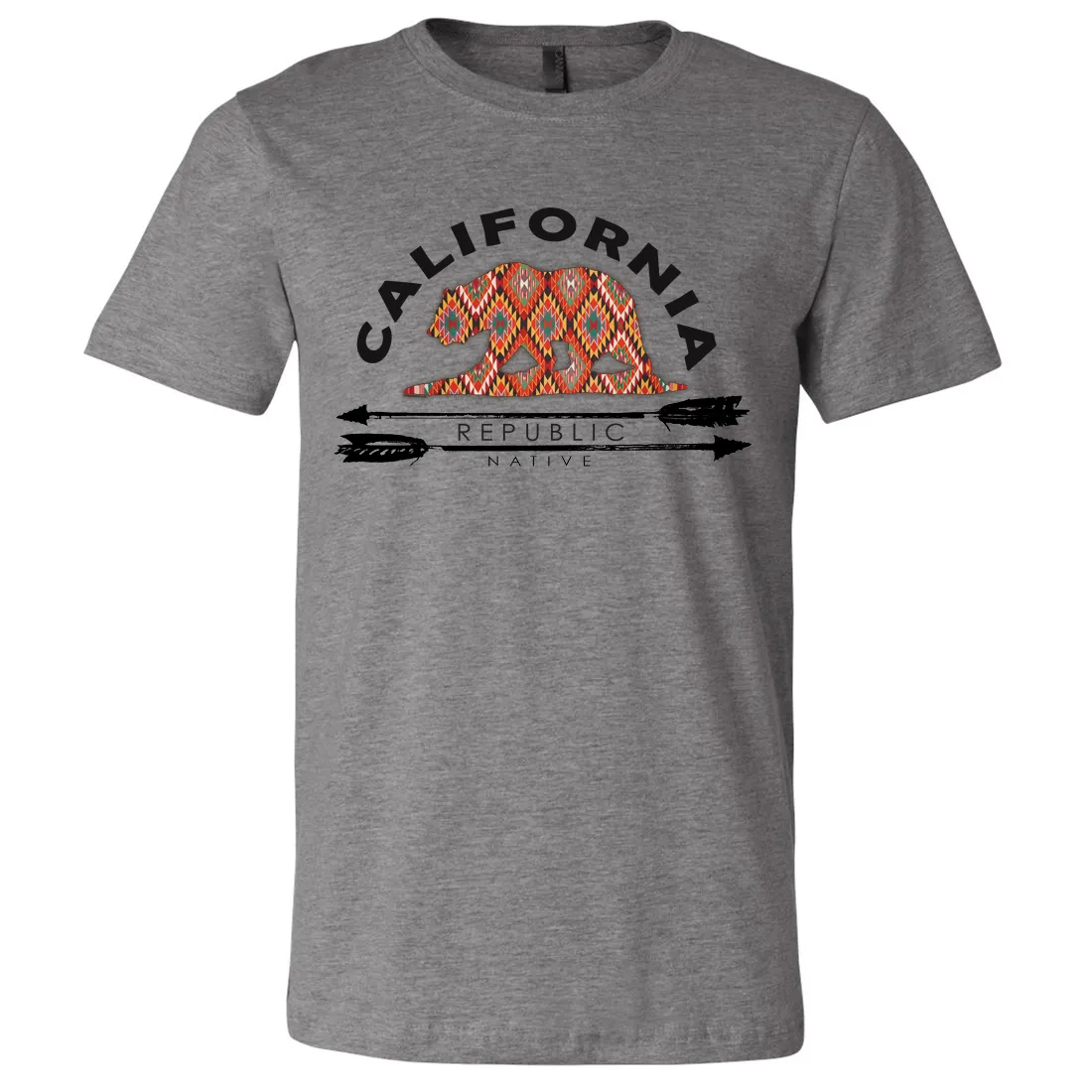 California Republic Native Asst Colors Mens Lightweight Fitted T-Shirt/tee