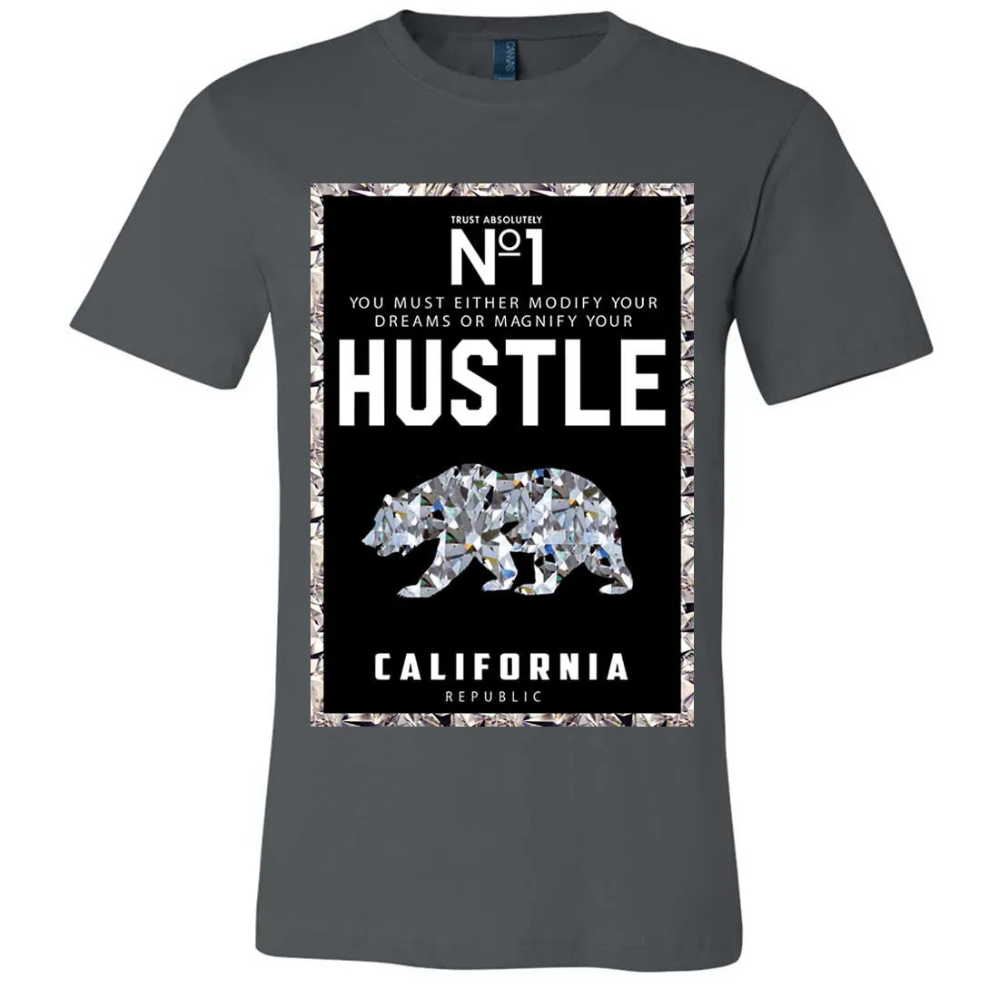 California Republic No. 1 Diamond Hustle Asst Colors Mens Fitted Tee