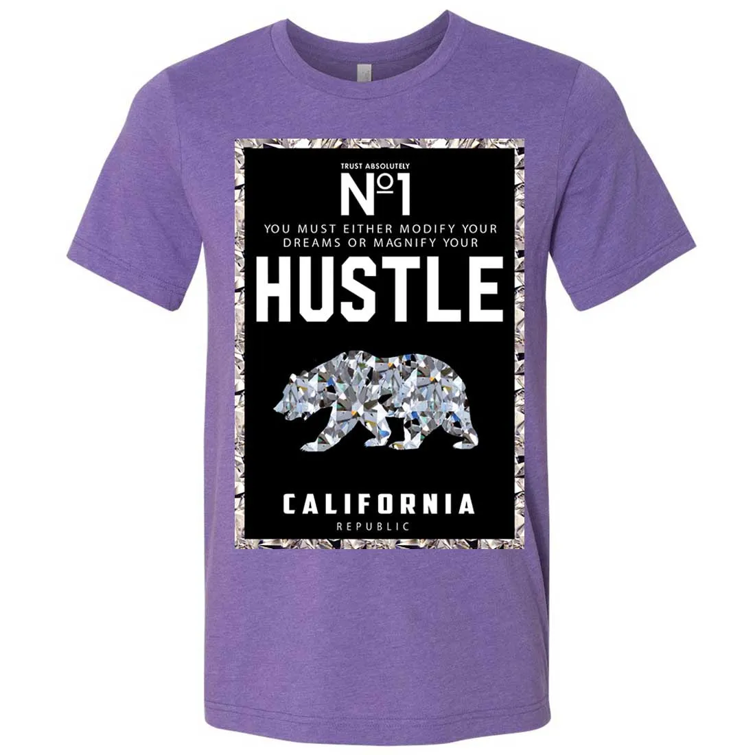 California Republic No. 1 Diamond Hustle Asst Colors Mens Fitted Tee