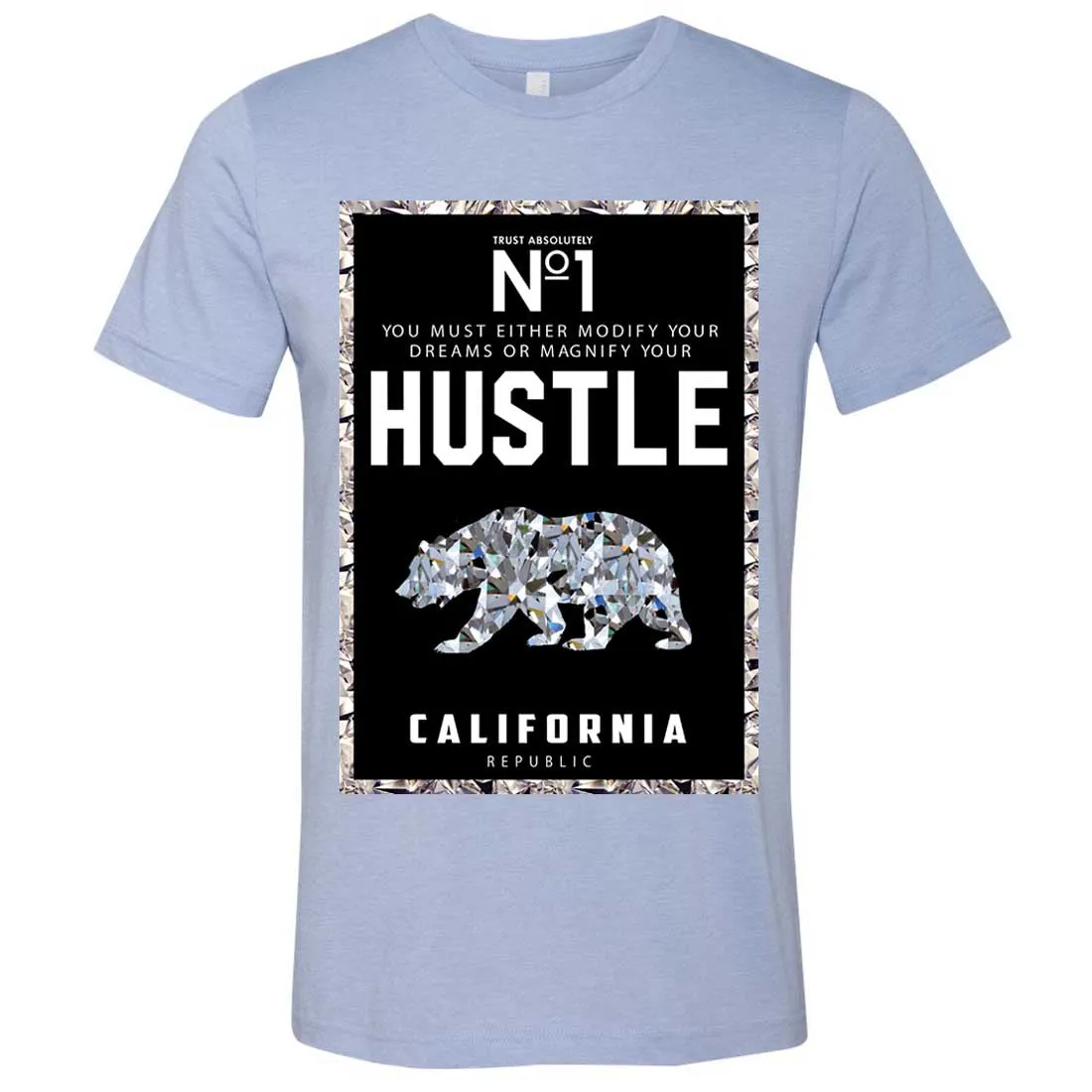 California Republic No. 1 Diamond Hustle Asst Colors Mens Fitted Tee