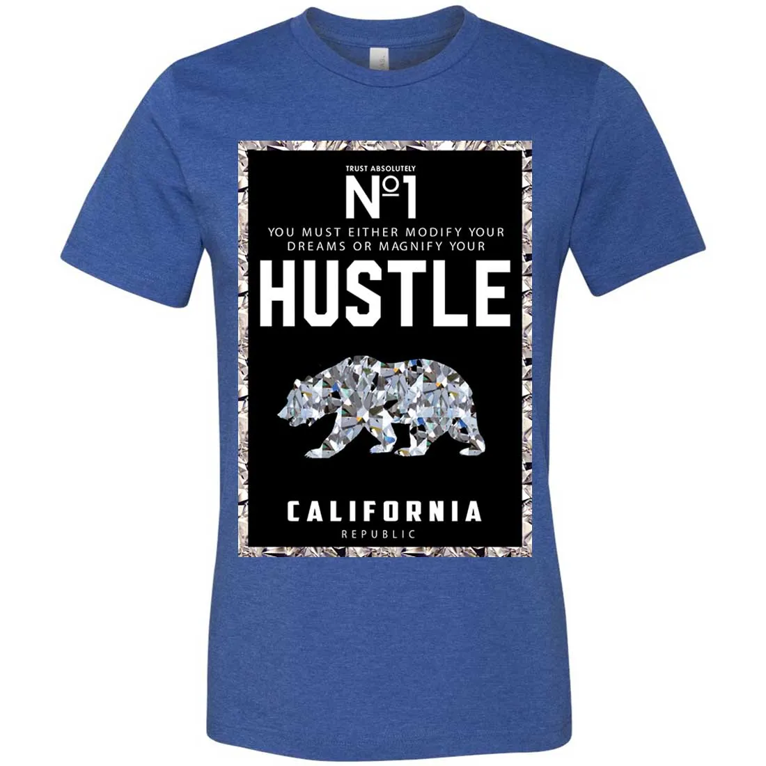 California Republic No. 1 Diamond Hustle Asst Colors Mens Fitted Tee