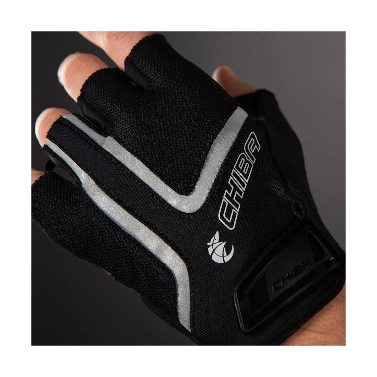 Mens Chiba Gel Air Reflex Cycling Gloves, Black