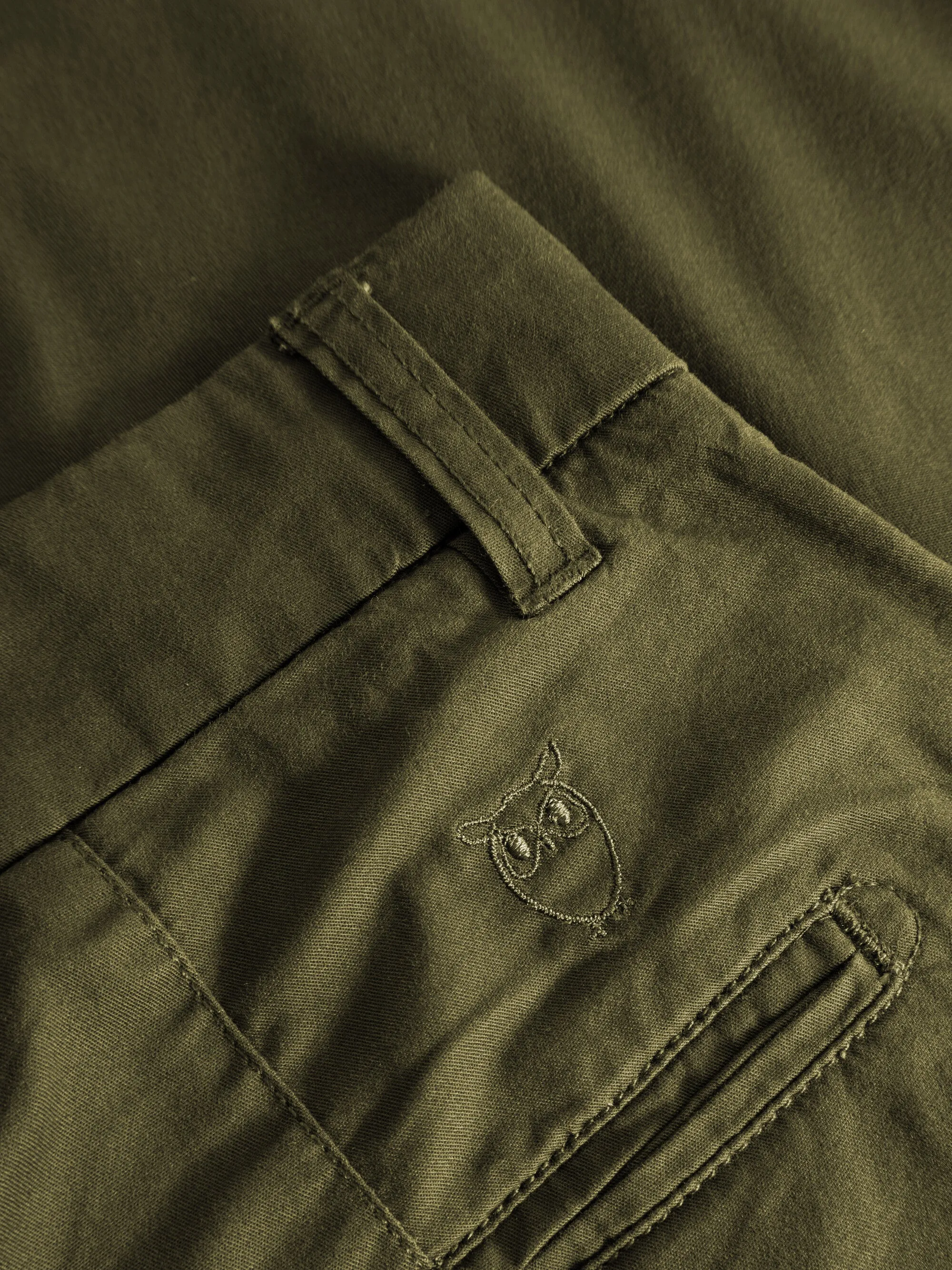 CHUCK regular chino poplin pant - Burned Olive