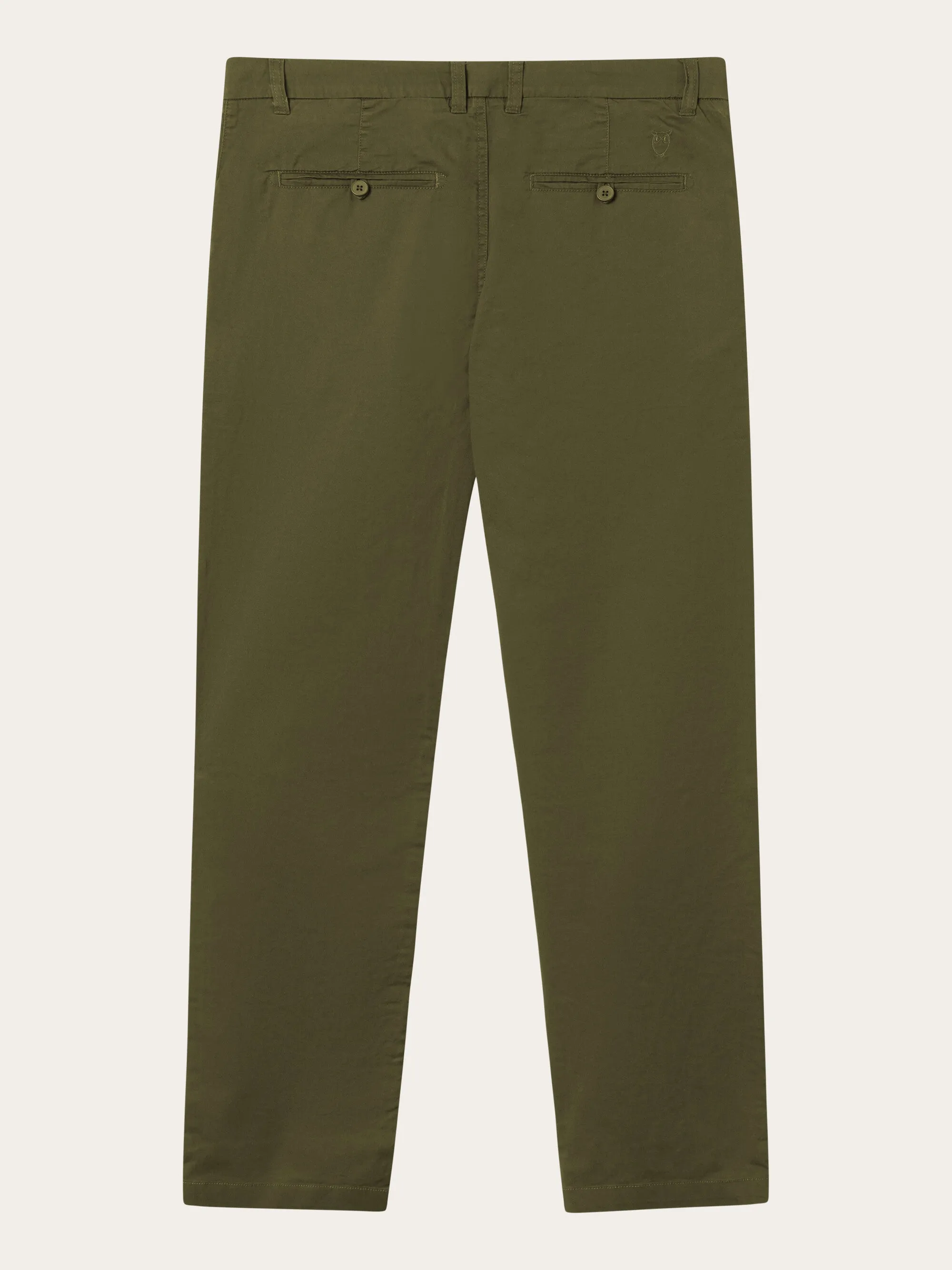 CHUCK regular chino poplin pant - Burned Olive