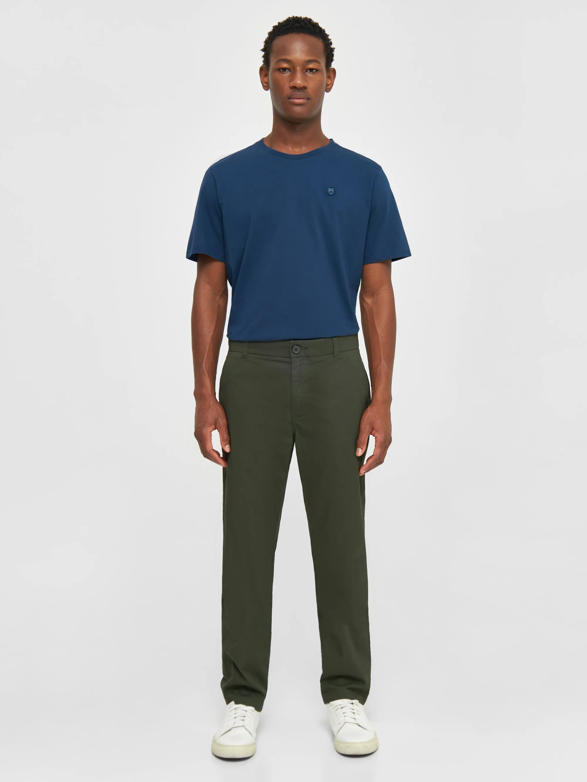 CHUCK regular chino poplin pant - Forrest Night