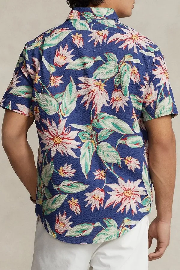 Classic Fit Floral Seersucker Shirt