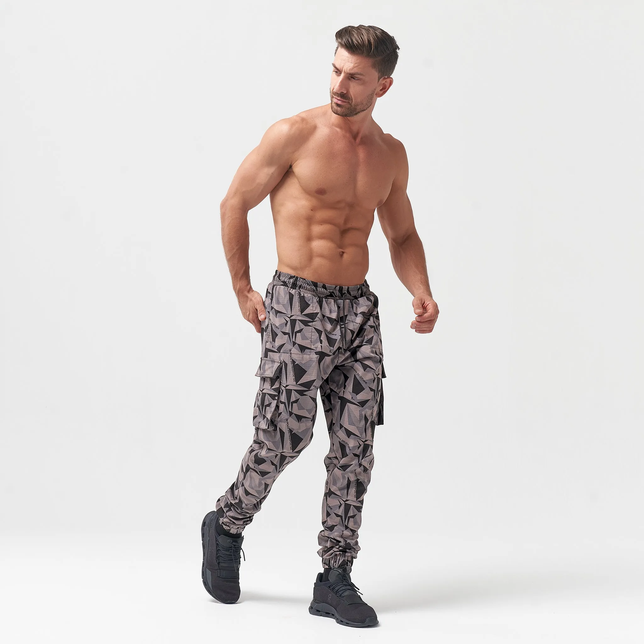 Code Camo Cargo Pants - Black Print