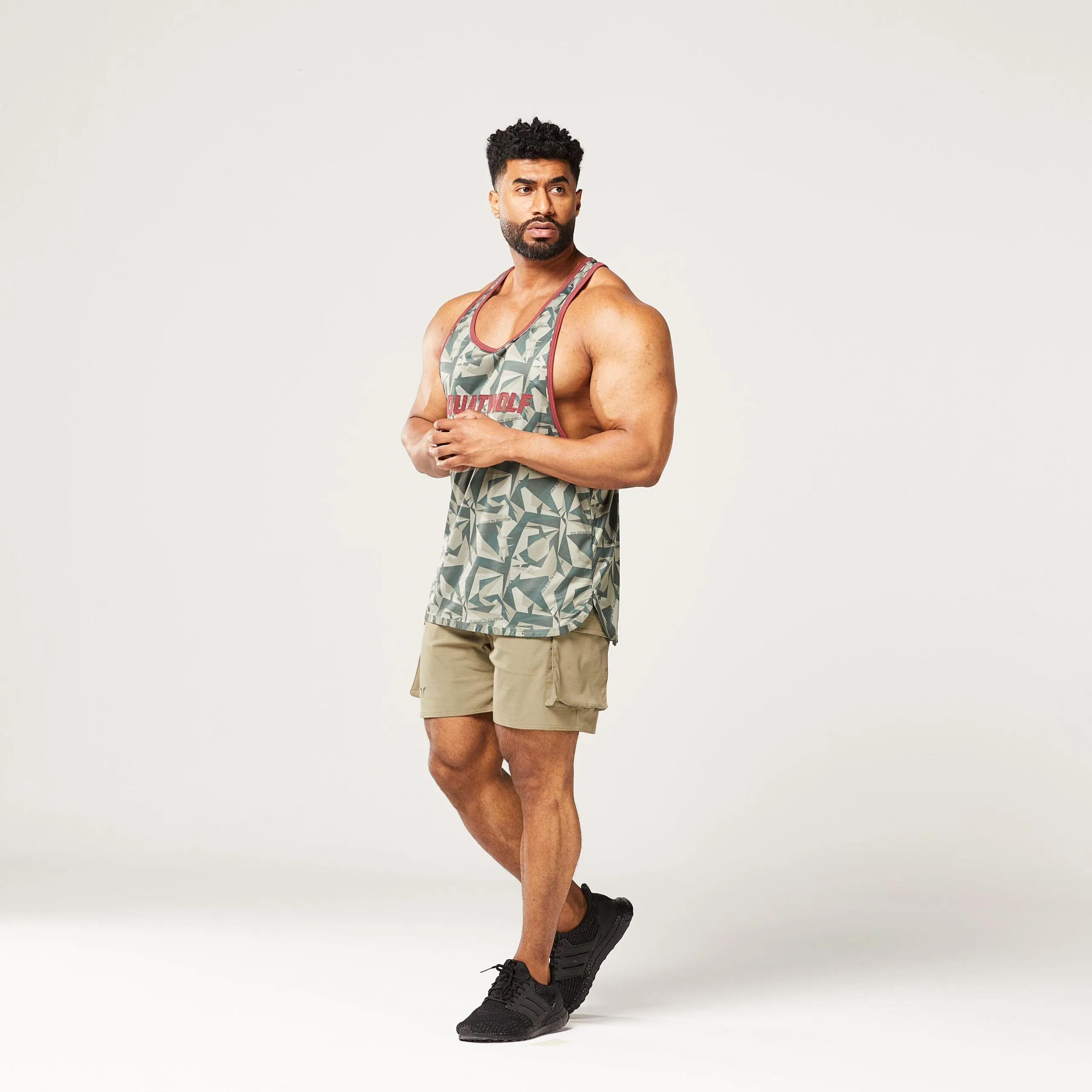 Code Camo Tank - Deep Lichen Green Print