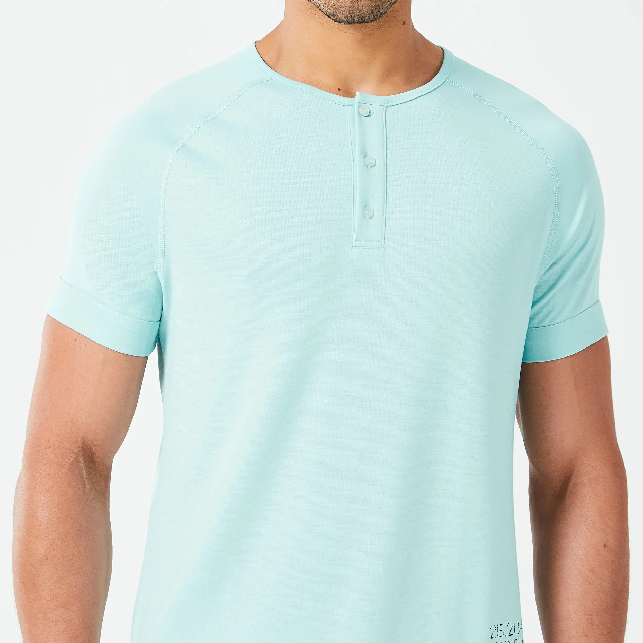 Code Henley Tee - Canal Blue