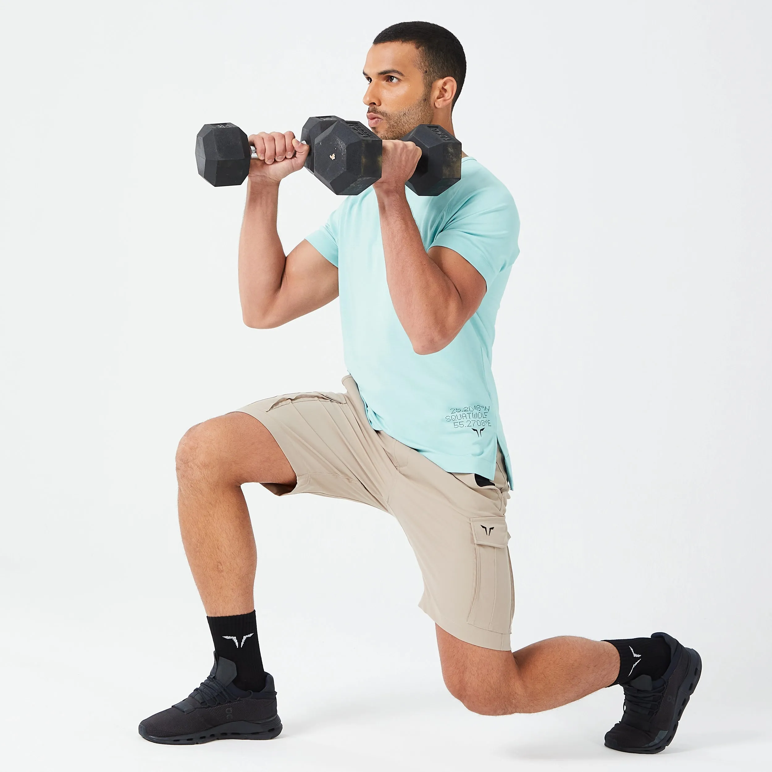 Optimized Henley Code Tee in Canal Blue