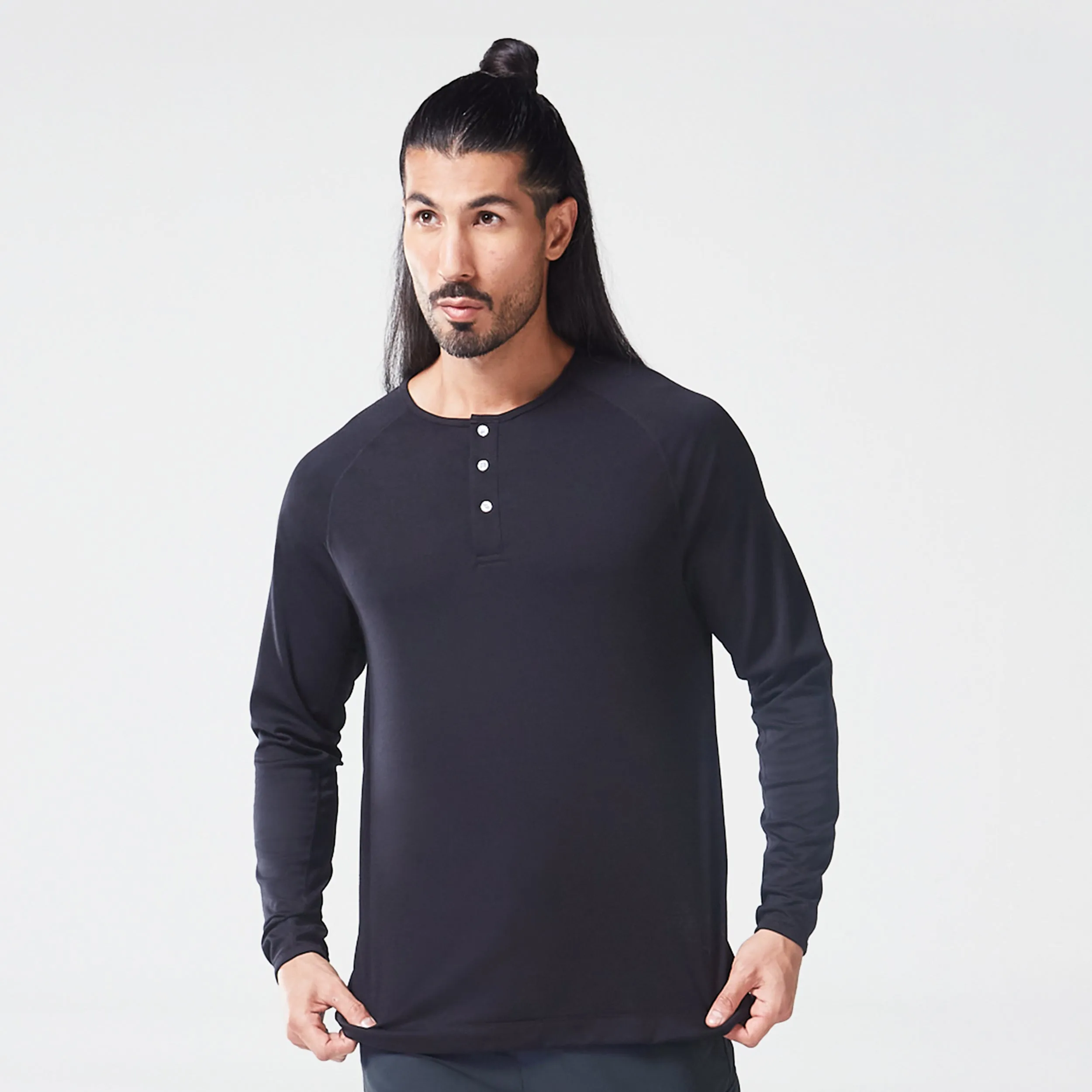 Code Urban Henley Tee - Black