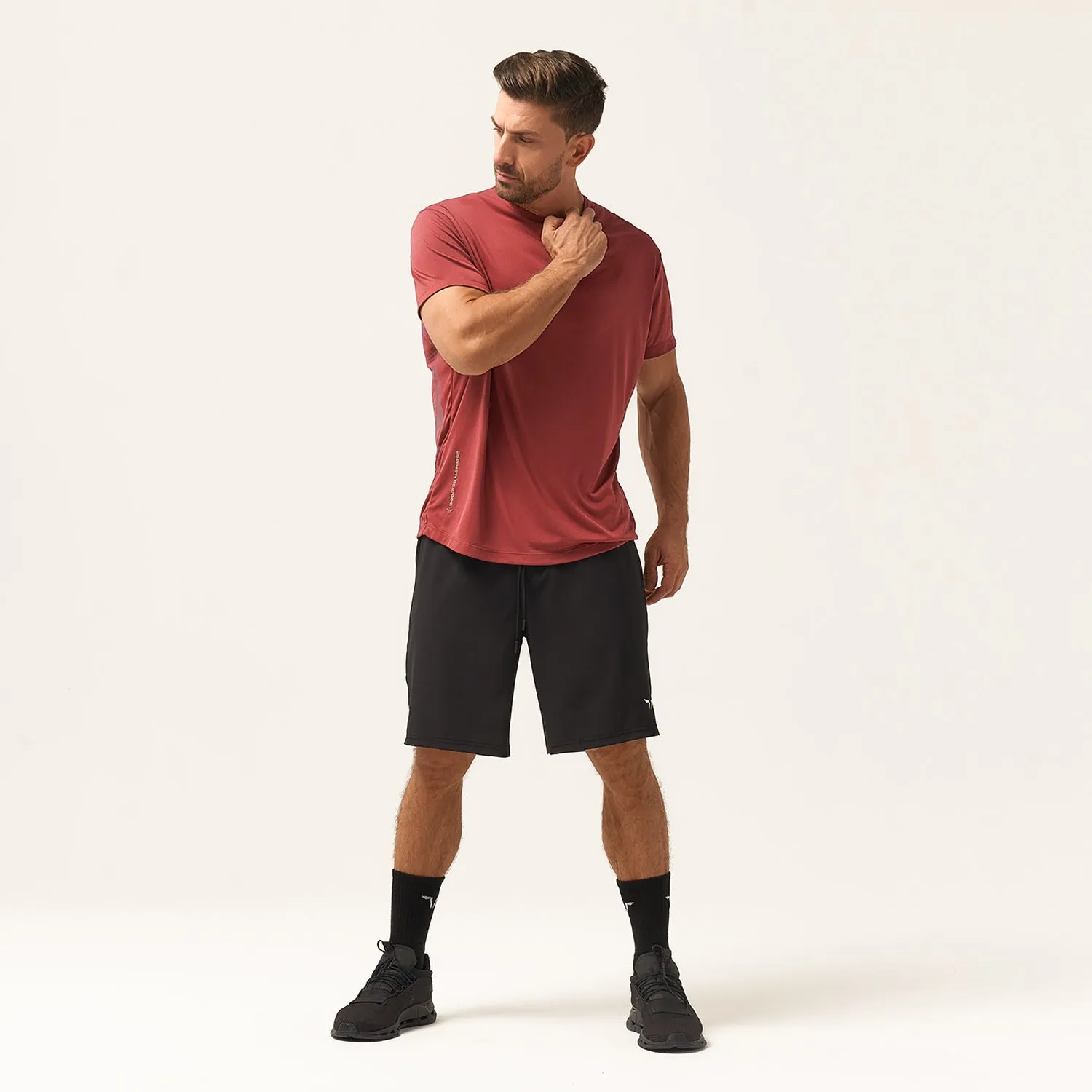 Here’s a suggested optimized title for the e-commerce product:

“Urban Style Oxblood Red Graphic Tee - Comfortable and Trendy Men’s T-Shirt”

This title includes modifiers that highlight the style, color, and suitability of the product.