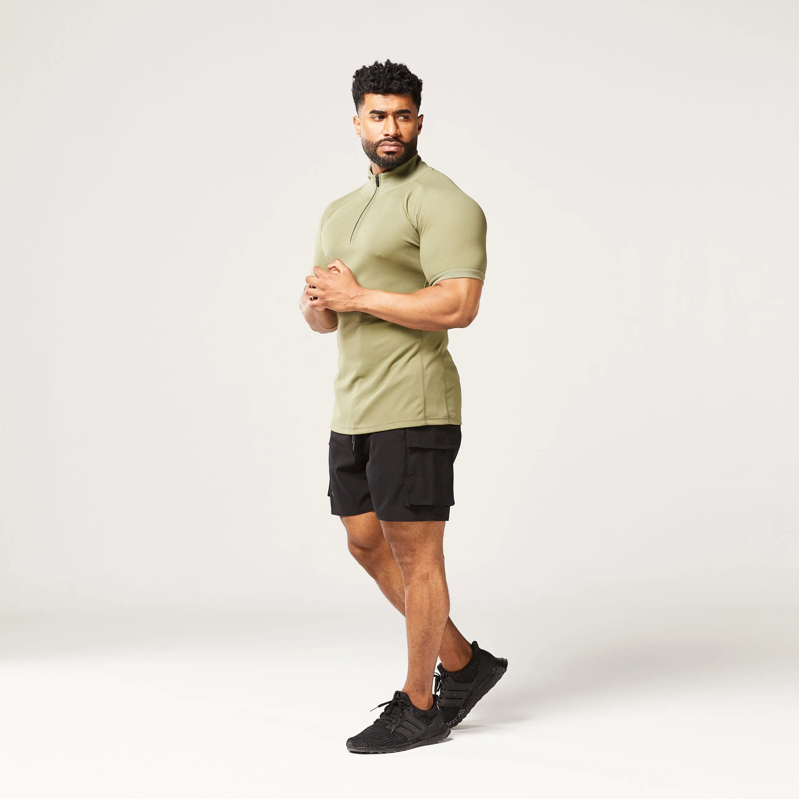 Code Zip Up Tee - Deep Lichen Green