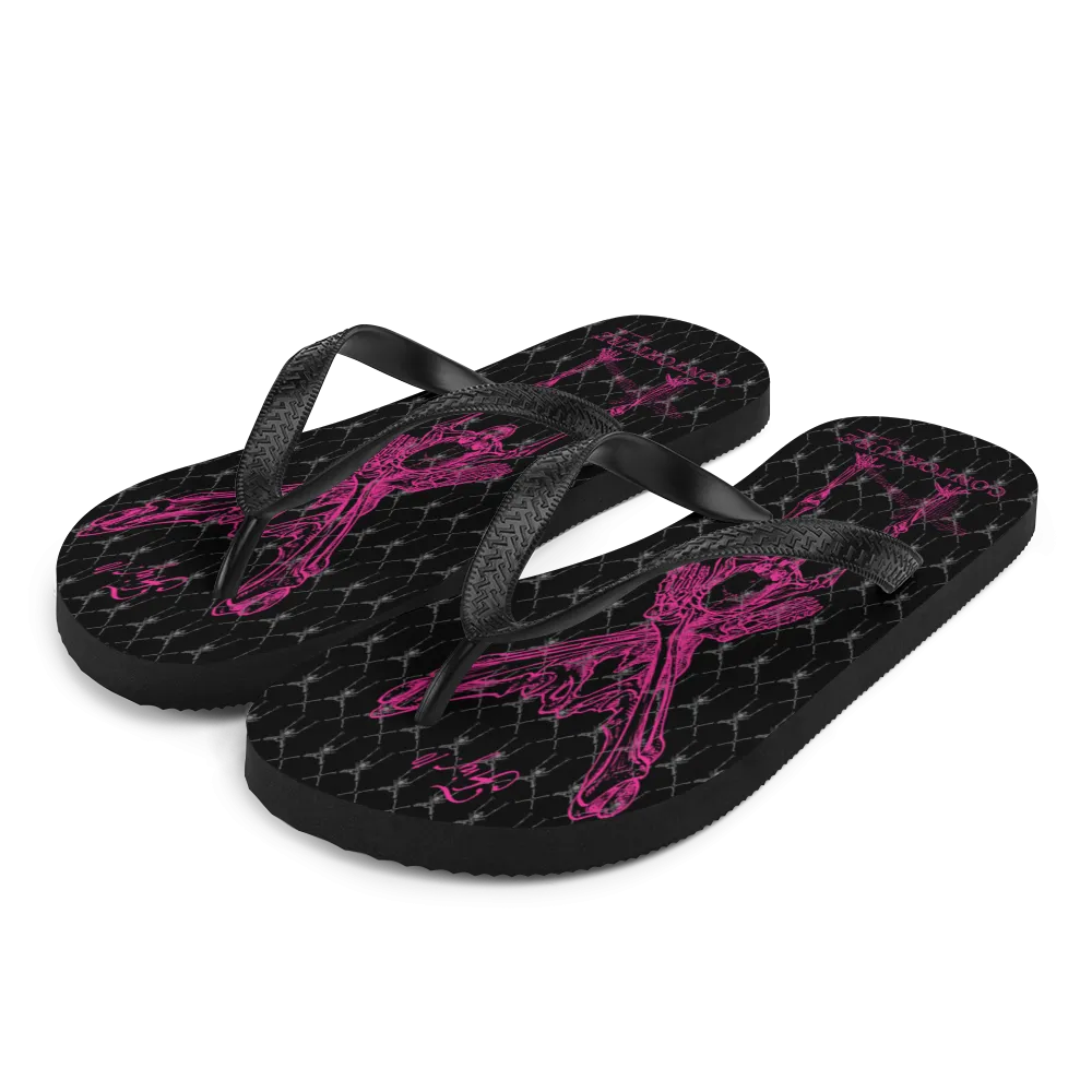 Contortion Flip-Flops: Contorture Neon Pink