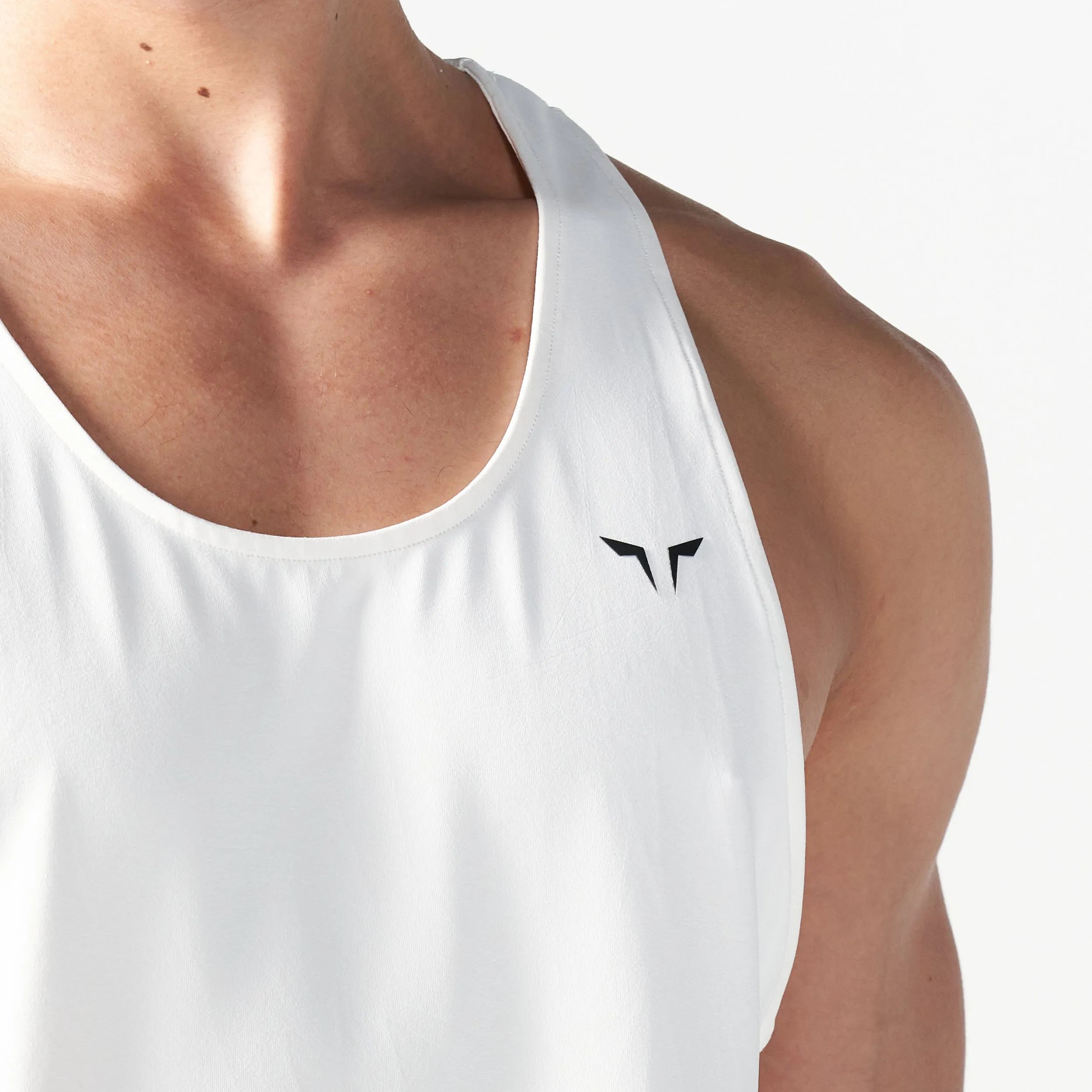 Premium Pearl White Core AeroTech Tank - Advanced Technology Lightweight Sportswear