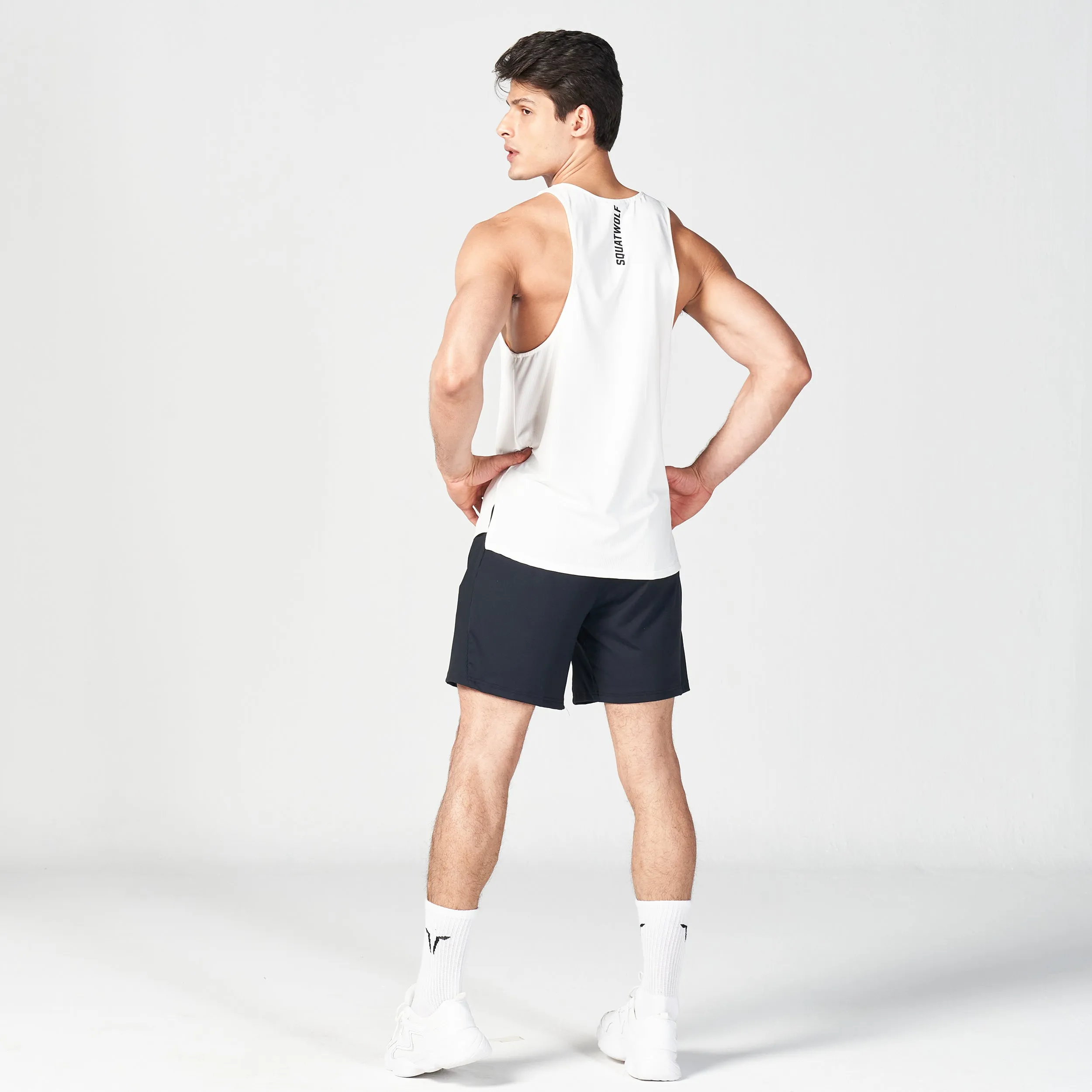 Premium Pearl White Core AeroTech Tank - Advanced Technology Lightweight Sportswear