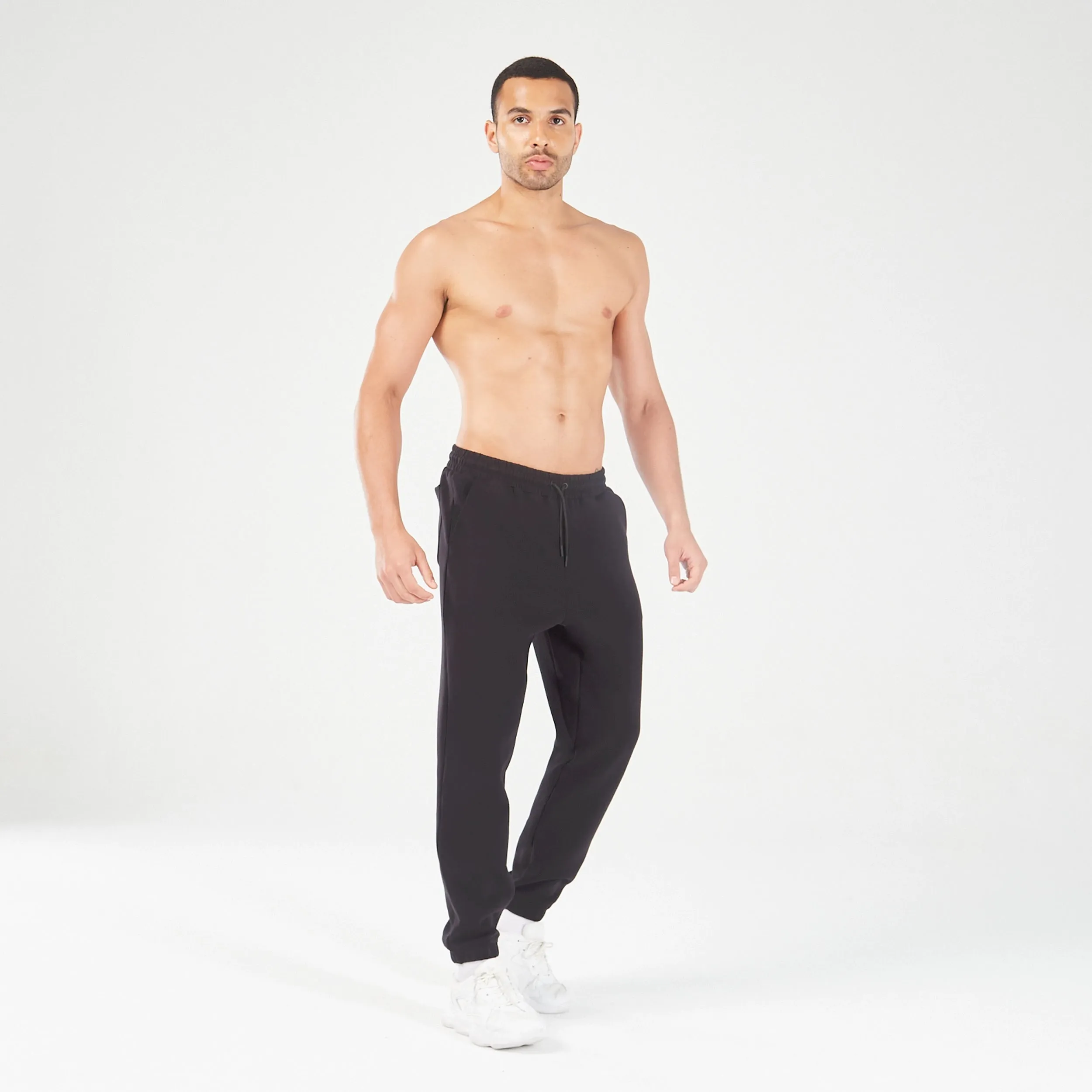 Premium Black Core-Level Up Sports Joggers for Men