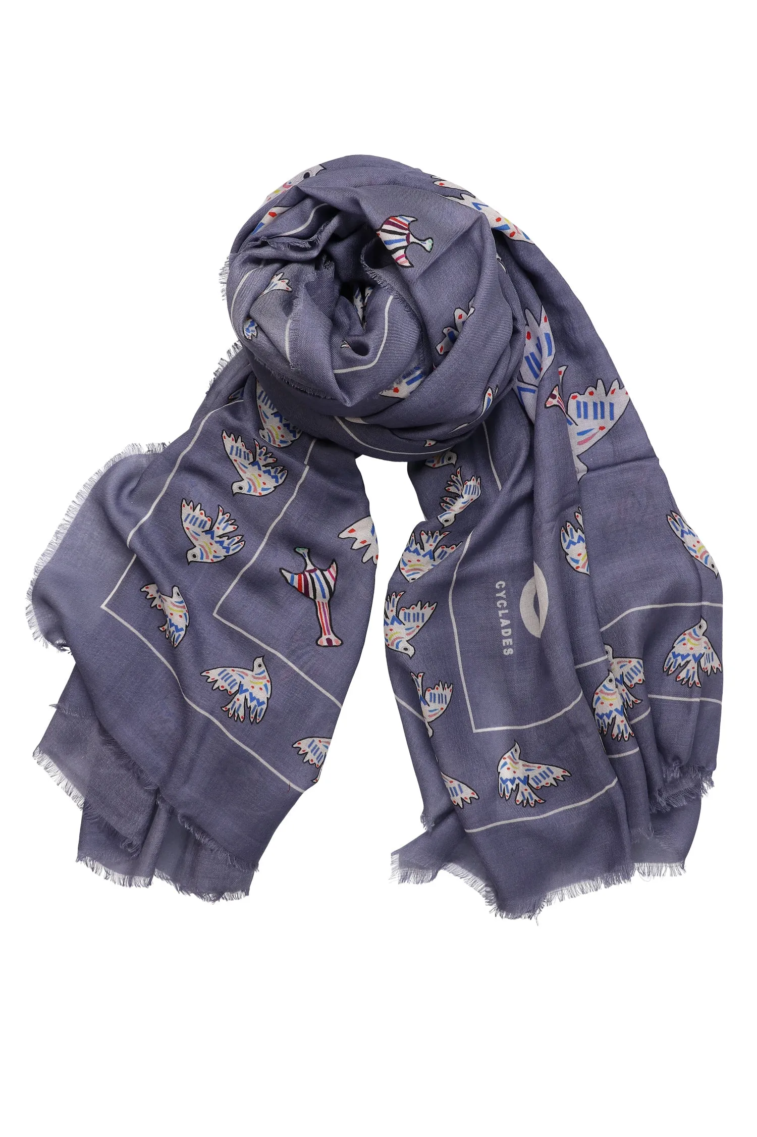 Cyclades Cashmere Modal Scarf Friendship in Grey SALE