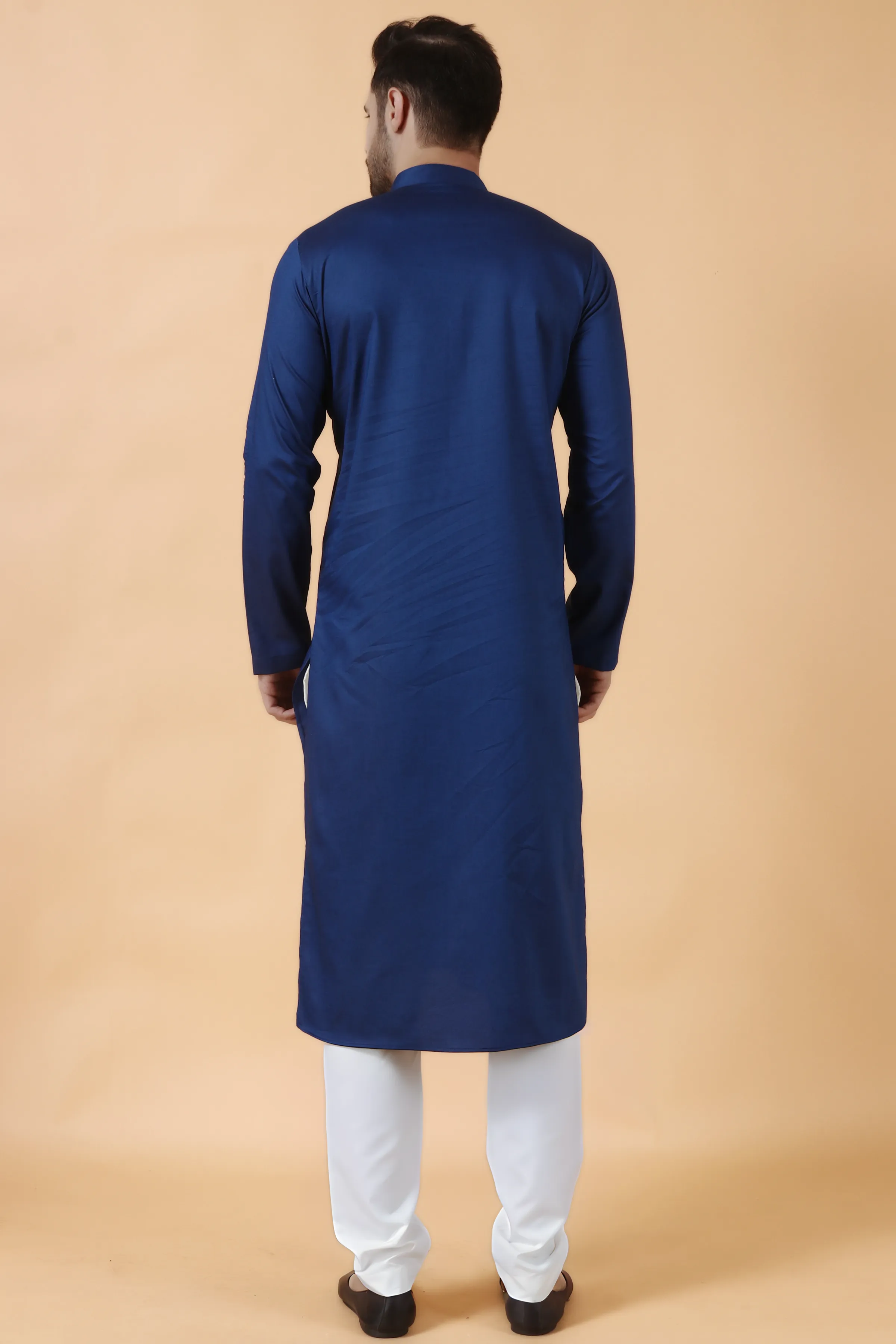 Dark Blue Cotton Kurta