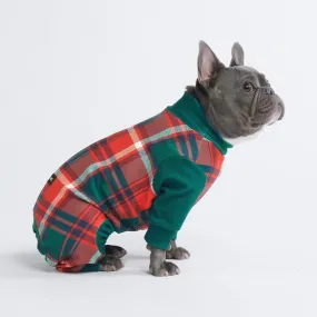 Dog Pajama - Green and Red Plaid