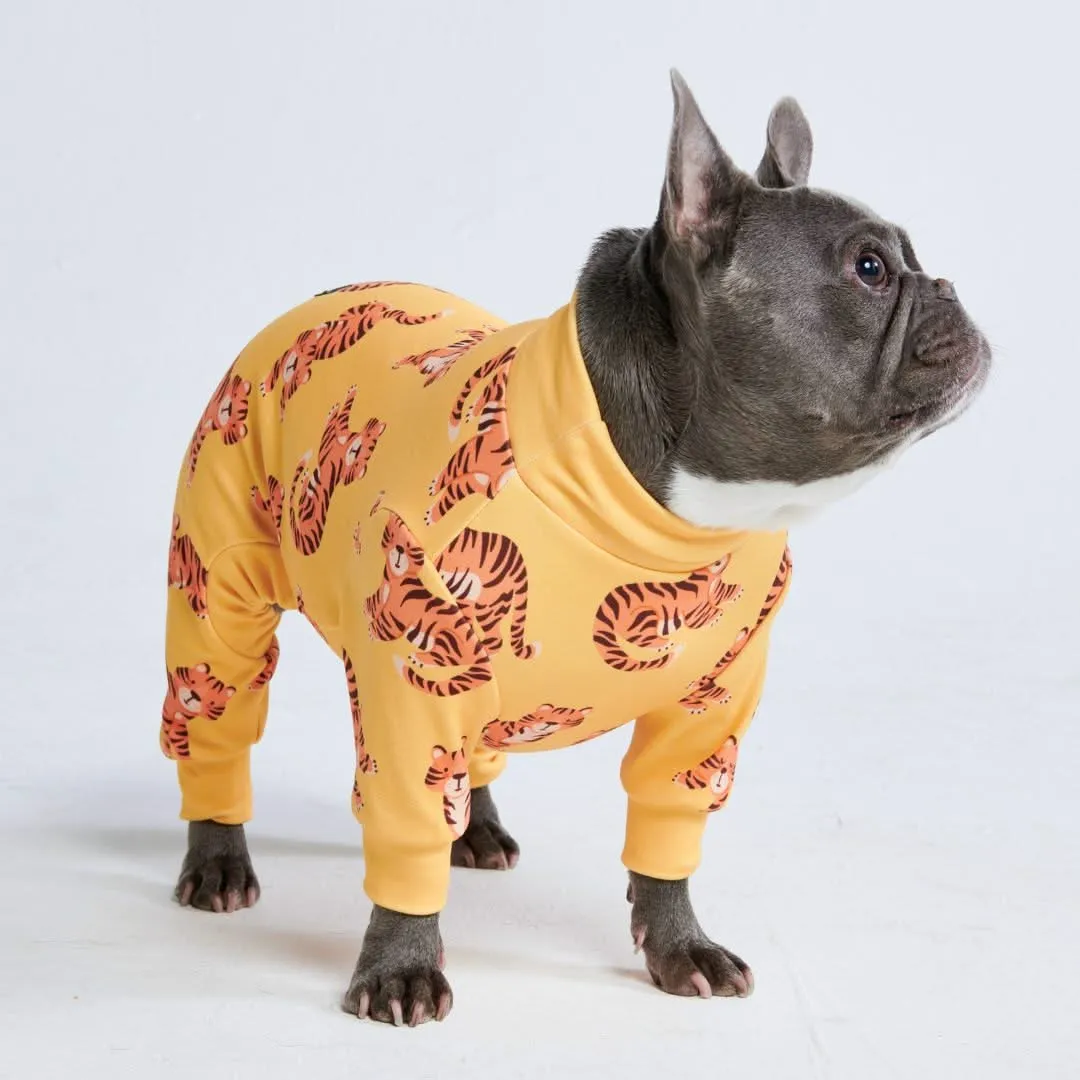 Dog Pajama - Tiger - Yellow